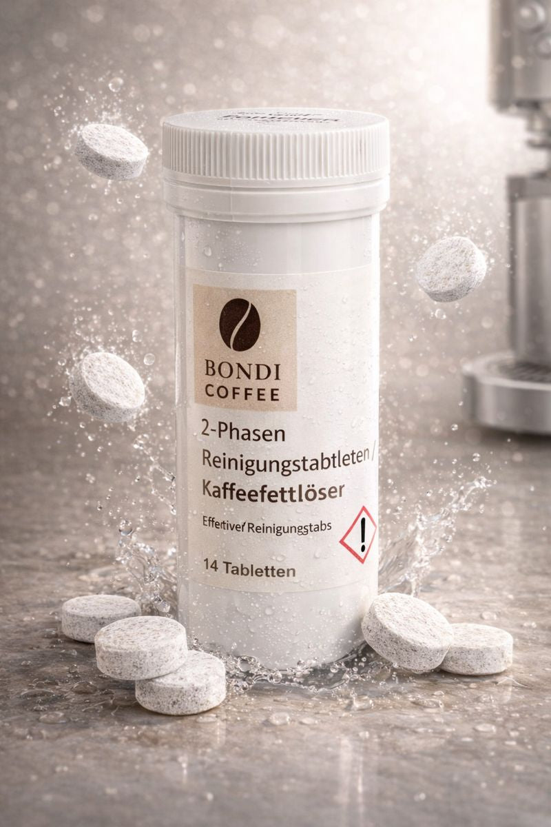 Bondi Coffee 2-Phasen-Reinigungstabletten 14 Stück für Brühgruppe & Kaffeevollautomaten