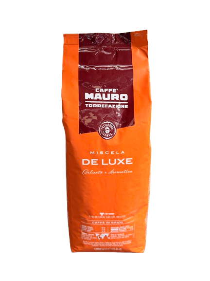 1x 1 Kg Kaffee Mauro De Luxe Espresso Bohnen Italienischer Premium Röstkaffee Aroma