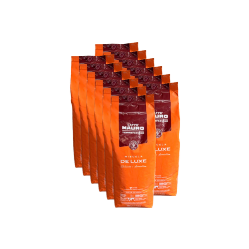 12x 1 Kg Kaffee Mauro De Luxe Espresso Bohnen Italienischer Premium Röstkaffee Aroma