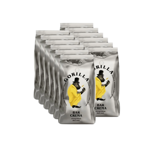 12x 1Kg Gorilla Espresso Bar Crema – 1 kg ganze Bohne, 100 % Robusta