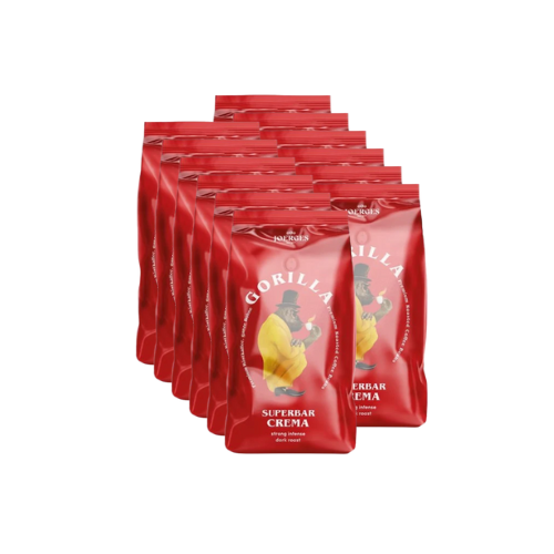 12x 1Kg Gorilla Espresso Superbar Crema 1kg – Ganze Bohne, 80% Arabica / 20% Robusta