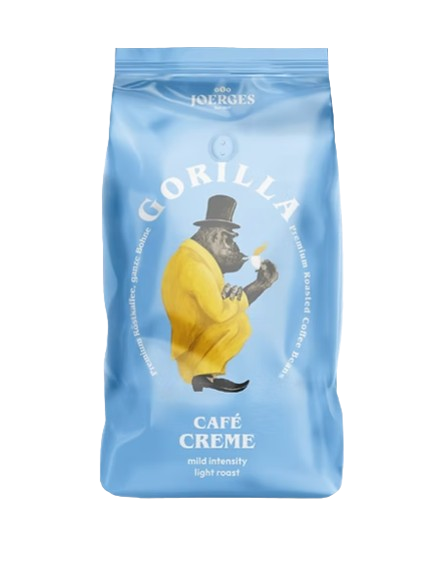 1x 1Kg Gorilla Café Crème Kaffee – 1 kg, ganze Bohne